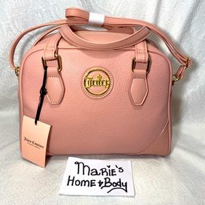 Juicy couture Womans hand bag crossbody satchel purse pink blush pocketbook BNWT